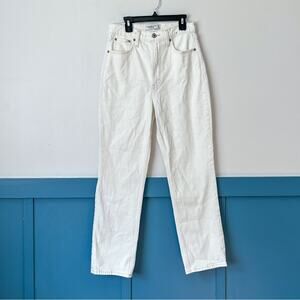 Abercrombie Fitch Ankle Straight Ultra High Rise Jeans 27/4 White